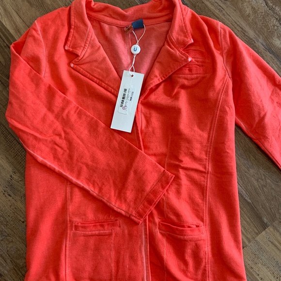 NWT Girls Size 14 Boutique Blu by Blu Knit Coral Jacket - Picture 1 of 2
